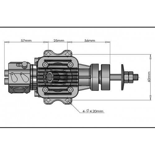 DLE20RA dle20RA DLE  model aircraft gasoline engine two-stroke single-cylinder side exhaust natural air-cooled hand start 20RA displacement