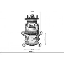 DLE35RA dle35RA DLE  model aircraft gasoline engine two-stroke single-cylinder side exhaust natural air-cooled hand start 35RA displacement 