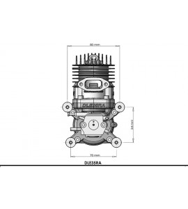 DLE35RA dle35RA DLE  model aircraft gasoline engine two-stroke single-cylinder side exhaust natural air-cooled hand start 35RA displacement