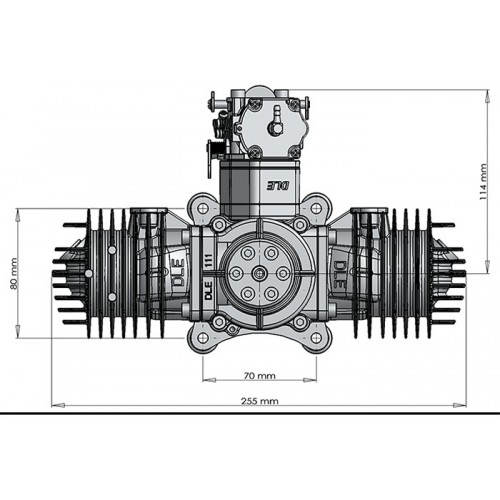 DLE111,dle111,DLE,DLE111 model aircraft gasoline engine two-cylinder two-stroke side exhaust natural air-cooled hand start 111CC displacement