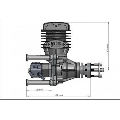 DLE55 dle55cc DLE  model aircraft gasoline engine two-stroke single-cylinder side exhaust natural air-cooled hand start 55CC displacement