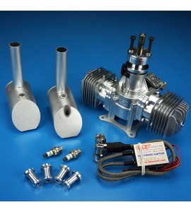 DLE60,dle60,DLE,DLE60 model aircraft gasoline engine two-cylinder two-stroke side exhaust natural air-cooled hand start 60CC displacement