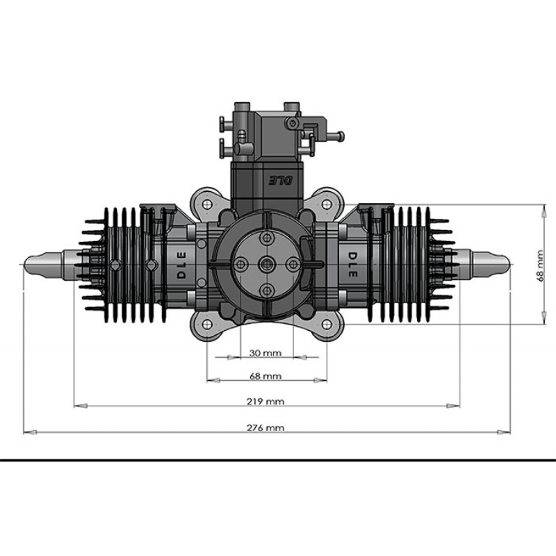 DLE60,dle60,DLE,DLE60 model aircraft gasoline engine two-cylinder two-stroke side exhaust natural air-cooled hand start 60CC displacement 