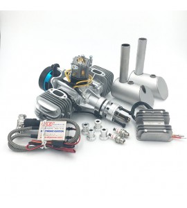 DLE60 model aircraft gasoline engine two-cylinder two-stroke with power generation system 180W60CC displacement