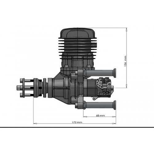 DLE61,dle61,DLE,DLE61 model aircraft gasoline engine single-cylinder two-stroke side exhaust natural air-cooled hand start 61CC displacement