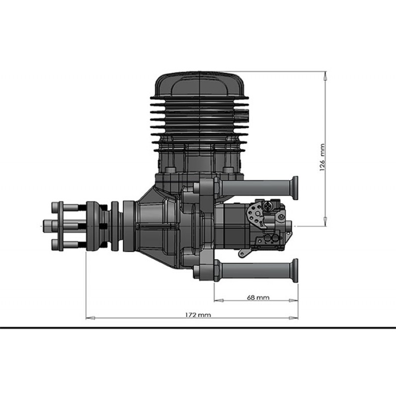 DLE61,dle61,DLE,DLE61 model aircraft gasoline engine single-cylinder two-stroke side exhaust natural air-cooled hand start 61CC displacement 