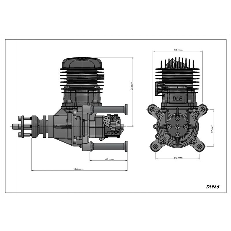 DLE65,dle65,DLE,DLE65 model aircraft gasoline engine single-cylinder two-stroke side exhaust natural air-cooled hand start 65CC displacement 