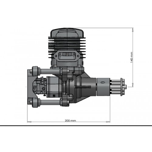 DLE85,dle85,DLE,DLE85 aircraft model gasoline engine single-cylinder two-stroke side exhaust air-cooled hand start 85CC displacement