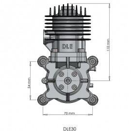 DLE30 dle30cc DLE  model aircraft gasoline engine two-stroke single-cylinder side exhaust natural air-cooled hand start 30CC displacement 