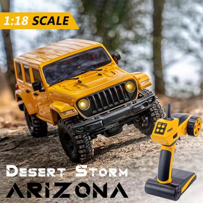 FMS 4WD 2.4GHz RC Car 1/18 ARIZONA Desert Storm with LED Electric Remote Control Model Car Flat Sports Car Kids Adult Toys Gift