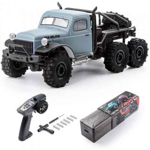 FMS 1:18 Atlas 6X6 Crawler RTR Waterproof Remote Control RC Car with LED Lights All Terrain Hobby Off Road RC Truck Toy Gift