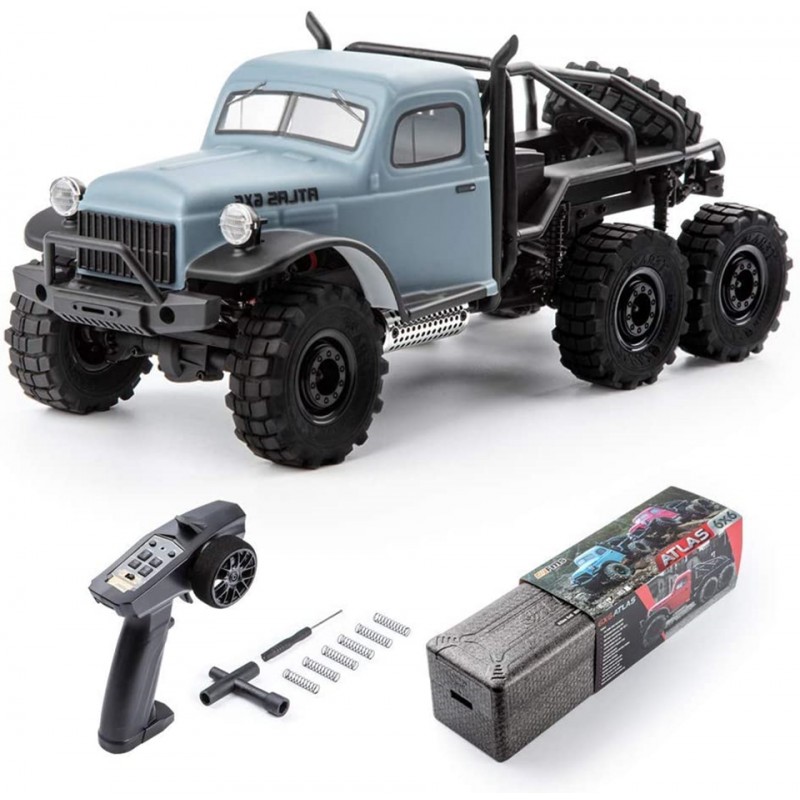 FMS 1:18 Atlas 6X6 Crawler RTR Waterproof Remote Control RC Car with LED Lights All Terrain Hobby Off Road RC Truck Toy Gift 