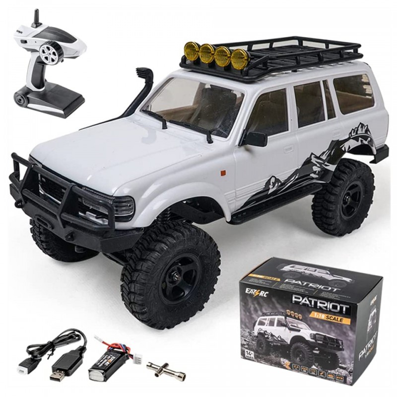 EAZYRC Patriot 1/18 2.4Ghz Crawler RC Car Snow Storm RTR Rock Buggy Hobby 4WD Off Road Truck Vehicle Models Boys Kids Gift 