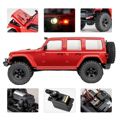 FMS RC Car Fire Horse 1:18 Crawler 4x4 Mini Scale Waterproof Remote Control Vehicle Model RTR with LED Kids Adult Toys Gift